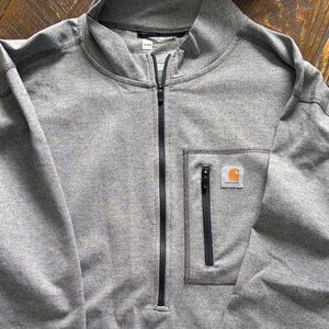 Carhartt Heather Gray Quarter-Zip Sweatshirt